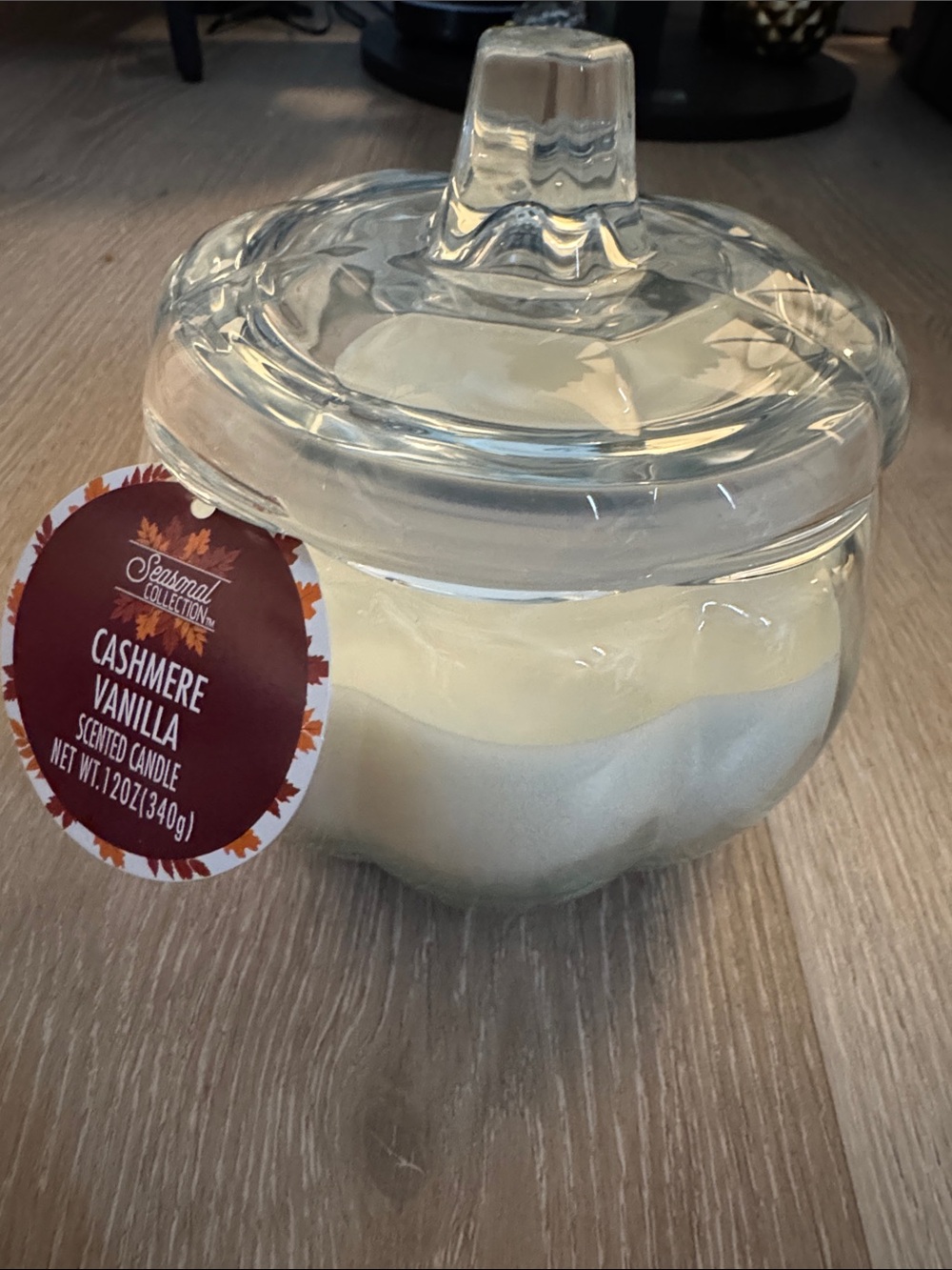 Cashmere Vanilla Fall Pumpkin Jar Candle NEW 🏷️